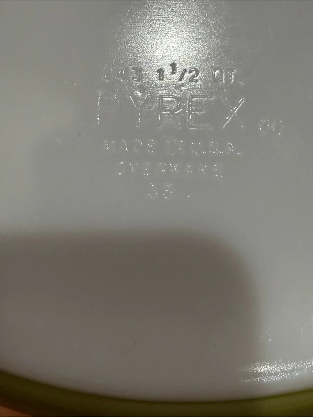 Pyrex Olive Green Floral Covered Casserole Dish